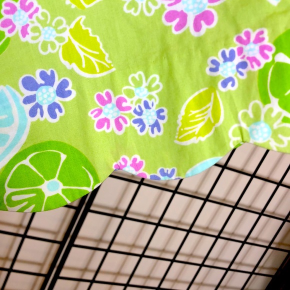 Lilly Pulitzer Green Backless Summer Dress with Back Tie, Fruits & Flowers Sz 2 - Picture 6 of 8